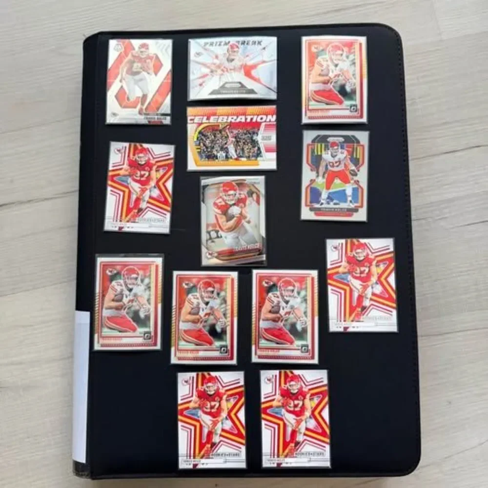 Travis Kelce Card Lot – 13 Cards | Chiefs | Prizm, Donruss Optic, Mosaic, Score